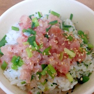 高菜ごはんのネギトロ丼